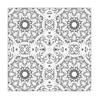 ornamento floral mandala sem costura padrão vetor