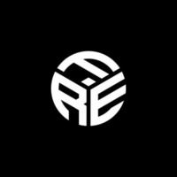 design de logotipo de carta frd em fundo preto. conceito de logotipo de letra de iniciais criativas frd. design de letra frd. vetor