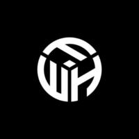 design de logotipo de letra fwh em fundo preto. conceito de logotipo de letra de iniciais criativas fwh. design de letra fwh. vetor