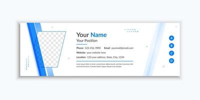 modelo de assinatura de email individual ou design de rodapé de email pessoal vetor
