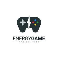 modelo de design de vetor de logotipo de jogo de energia