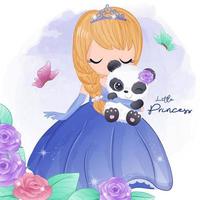 ilustração de princesa bonitinha para decoração vetor