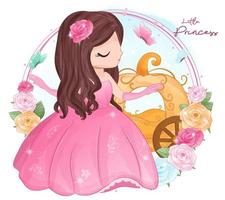 ilustração de princesa bonitinha para decoração vetor