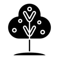 ícone de glifo de galho de árvore vetor