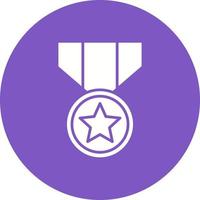 ícone de glifo de medalha do exército vetor