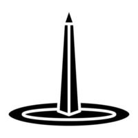 ícone de glifo obelisco de buenos aires vetor
