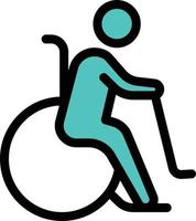 ilustração em vetor de hóquei em cadeira de rodas em um background.premium qualidade symbols.vector ícones para conceito e design gráfico.