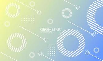 banner de design plano com fundo geométrico com cores gradientes azuis e amarelas. usado para design de sites, banners, panfletos vetor