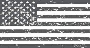 vetor bandeira EUA preto e branco. símbolo da bandeira americana. ícone para site ou aplicativo móvel