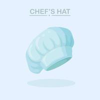 chapéu de chef de cozinha, boné. headwear uniforme do restaurante, roupas profissionais do pessoal da cozinha. desenho vetorial vetor