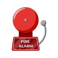 vetor de alarme de incêndio isolado no fundo branco
