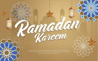 modelo de banner islâmico ramadan kareem vetor