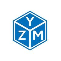 design de logotipo de carta yzm em fundo branco. conceito de logotipo de letra de iniciais criativas yzm. design de letra yzm. vetor