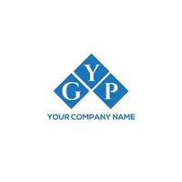 design de logotipo de carta gyp em fundo branco. conceito de logotipo de carta de iniciais criativas gyp. design de carta gyp. vetor