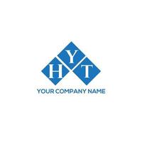 conceito de logotipo de letra de iniciais criativas hyt. hyt carta design.hyt carta logotipo design em fundo branco. conceito de logotipo de letra de iniciais criativas hyt. hyt design de letras. vetor