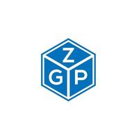 design de logotipo de carta zgp em fundo branco. conceito de logotipo de letra de iniciais criativas zgp. design de letra zgp. vetor