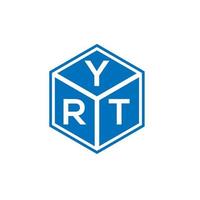 design de logotipo de carta yrt em fundo branco. conceito de logotipo de letra de iniciais criativas yrt. design de letra yrt. vetor