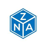 design de logotipo de carta zna em fundo branco. conceito de logotipo de letra de iniciais criativas zna. design de letra zna. vetor