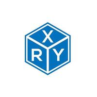 xry carta logotipo design em fundo branco. xry conceito de logotipo de letra de iniciais criativas. design de letra xry. vetor