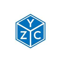 design de logotipo de letra yzc em fundo branco. conceito de logotipo de letra de iniciais criativas yzc. design de letra yzc. vetor