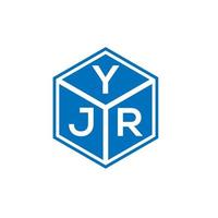 design de logotipo de carta yjr em fundo branco. conceito de logotipo de letra de iniciais criativas yjr. design de letra yjr. vetor