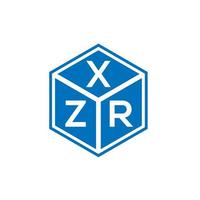 design de logotipo de carta xzr em fundo branco. conceito de logotipo de letra de iniciais criativas xzr. design de letra xzr. vetor