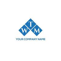 design de logotipo de carta wtm em fundo branco. conceito de logotipo de letra de iniciais criativas wtm. design de letra wtm. vetor