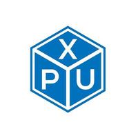 xpu carta logotipo design em fundo branco. conceito de logotipo de letra de iniciais criativas xpu. design de letra xpu. vetor