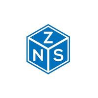 design de logotipo de carta zns em fundo branco. conceito de logotipo de letra de iniciais criativas zns. design de letra zns. vetor