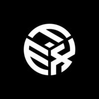design de logotipo de carta fex em fundo preto. conceito de logotipo de letra de iniciais criativas fex. design de letra fex. vetor