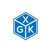 design de logotipo de carta xgk em fundo branco. conceito de logotipo de letra de iniciais criativas xgk. design de letras xgk. vetor