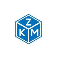 design de logotipo de carta zkm em fundo branco. conceito de logotipo de letra de iniciais criativas zkm. design de letra zkm. vetor