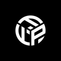 design de logotipo de carta ffp em fundo preto. conceito de logotipo de letra de iniciais criativas ffp. design de letra ffp. vetor