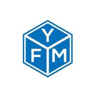 design de logotipo de carta yfm em fundo branco. conceito de logotipo de letra de iniciais criativas yfm. design de letras yfm. vetor