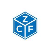 design de logotipo de carta zcf em fundo branco. conceito de logotipo de letra de iniciais criativas zcf. design de letra zcf. vetor