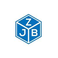 design de logotipo de letra zjb em fundo branco. conceito de logotipo de letra de iniciais criativas zjb. design de letra zjb. vetor