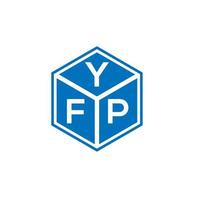 design de logotipo de carta yfp em fundo branco. conceito de logotipo de letra de iniciais criativas yfp. design de letra yfp. vetor