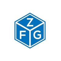 design de logotipo de letra zfg em fundo branco. conceito de logotipo de letra de iniciais criativas zfg. design de letra zfg. vetor