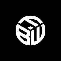 design de logotipo de carta fbw em fundo preto. conceito de logotipo de carta de iniciais criativas fbw. design de letra fbw. vetor