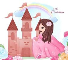 ilustrações de princesas fofas vetor