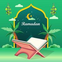 vetor de ilustração do conceito de ramadã feliz