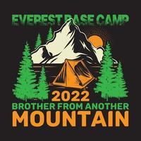 Everst Base Camp 2022 irmão de outras montanhas vetor
