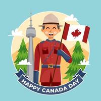 conceito de feliz dia canadense vetor