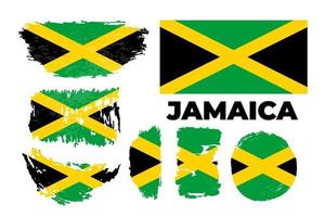 fundo patriótico. bandeira nacional da jamaica vetor