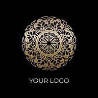 ornamento mandala logo vector design para a indústria de negócios. símbolo de logotipo premium elegante e modelo de ícone para beleza e massagem. ilustração vetorial