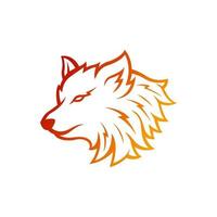 ilustração em vetor de uma cabeça de raposa ou cachorro. potencial para logotipos de mascote usando cabeças de animais, especialmente raposas ou cães, também pode ser para logotipos de esports ou modelos de design