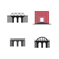 logotipo de ponte simples vetor