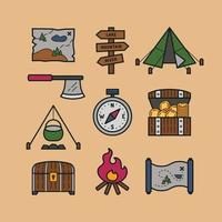 conjunto de ícones de aventura