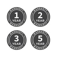 conjunto de anos de garantia, garantido. modelo de ícone de logotipo de vetor