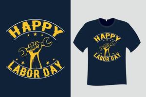 design de camiseta feliz dia do trabalho vetor